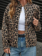 LEOPHIRA – WOMEN’S Y2K RETRO LEOPARD PRINT CARDIGAN JACKET