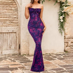 BOHÉRA – WOMEN’S FLORAL BODYCON MAXI DRESS