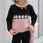 MARIELLE – WOMEN’S PRINTED LOOSE-FIT KNIT PULLOVER SWEATER Sweater Marina&Nola