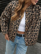 LEOPHIRA – WOMEN’S Y2K RETRO LEOPARD PRINT CARDIGAN JACKET