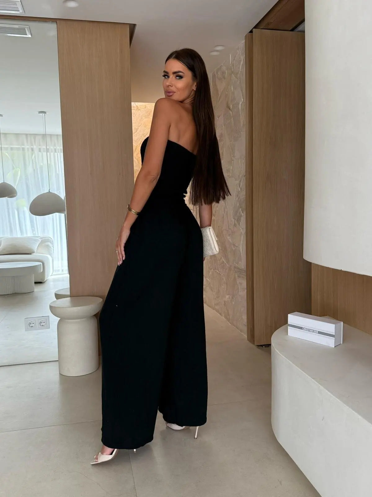 VELISSA – WOMEN’S STRAPLESS WIDE-LEG ELEGANT JUMPSUIT jumpsuit Marina&Nola