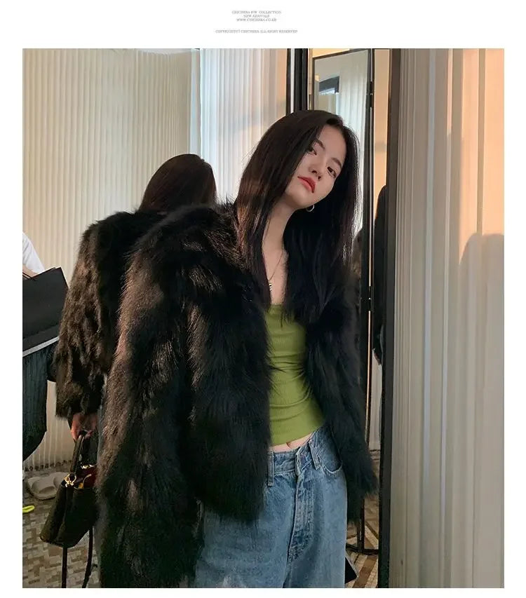 FOXÉRIA – WOMEN’S CASUAL FAUX FUR SHORT COAT Coat Marina&Nola