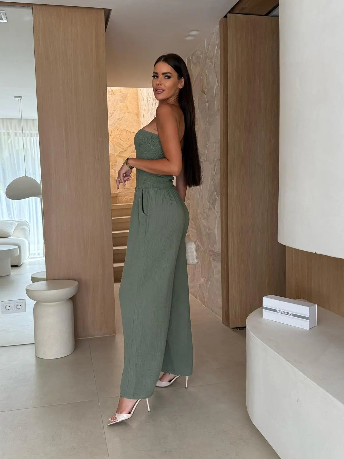 VELISSA – WOMEN’S STRAPLESS WIDE-LEG ELEGANT JUMPSUIT jumpsuit Marina&Nola