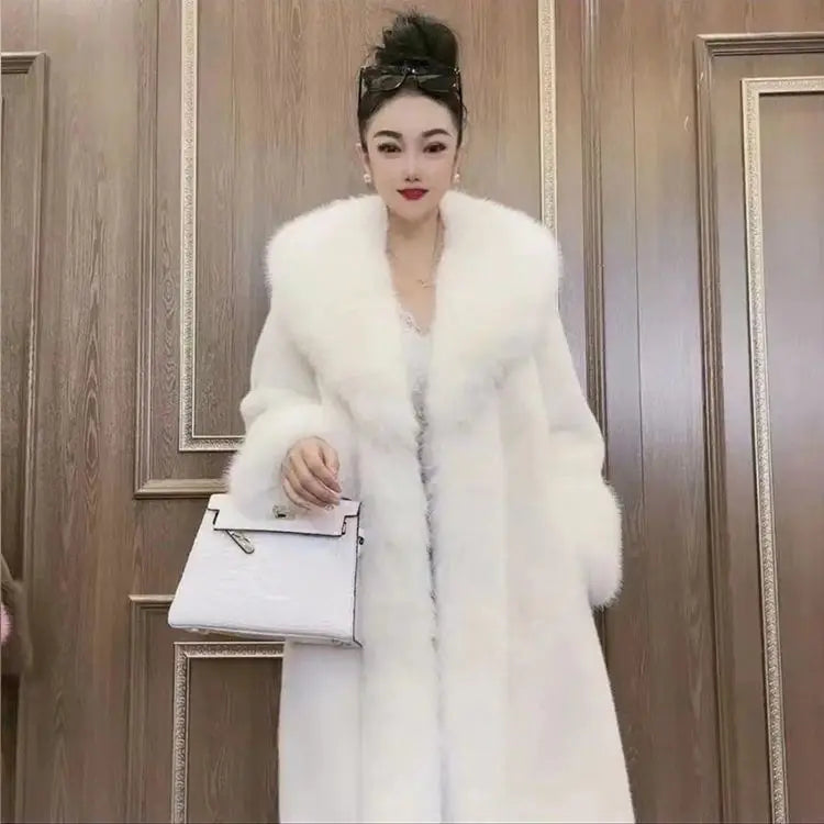 FURVÉRA – WOMEN’S ELEGANT FAUX FUR LONG COAT Coat Marina&Nola
