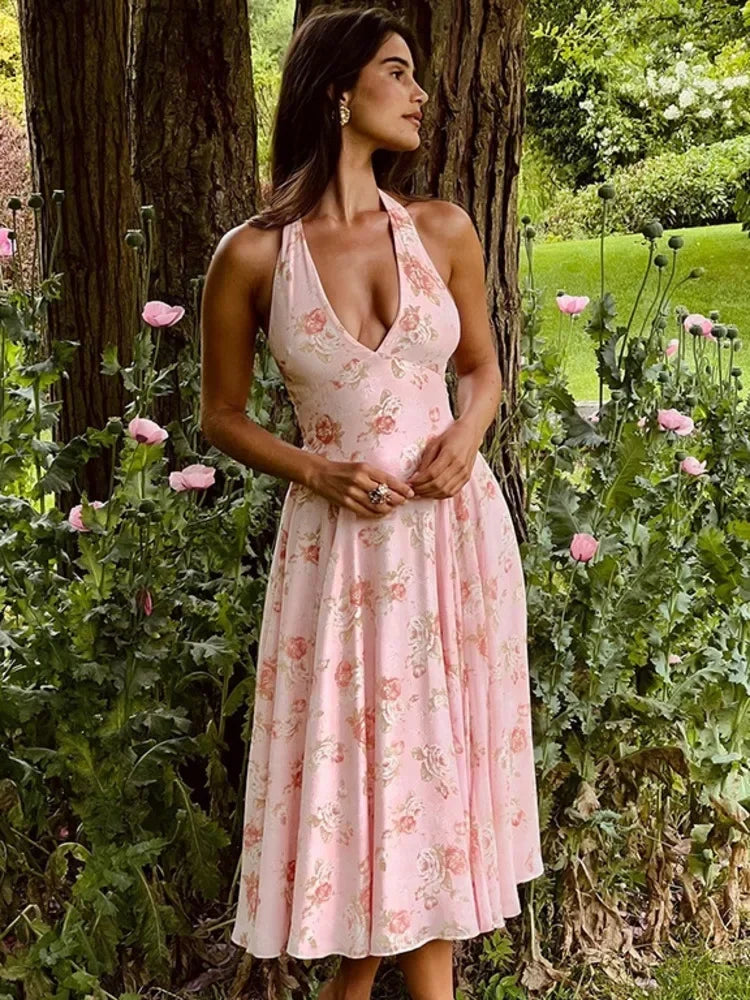 VELISÉ – WOMEN’S DEEP V BACKLESS PARTY DRESS