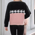 MARIELLE – WOMEN’S PRINTED LOOSE-FIT KNIT PULLOVER SWEATER Sweater Marina&Nola