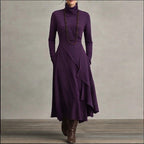 AVÉRIN – WOMEN’S TURTLENECK MAXI WRAP DRESS