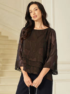 ELANORA – WOMEN’S LACE CHIFFON ELEGANT BLOUSE