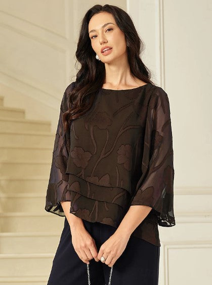 ELANORA – WOMEN’S LACE CHIFFON ELEGANT BLOUSE