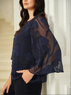 ELANORA – WOMEN’S LACE CHIFFON ELEGANT BLOUSE