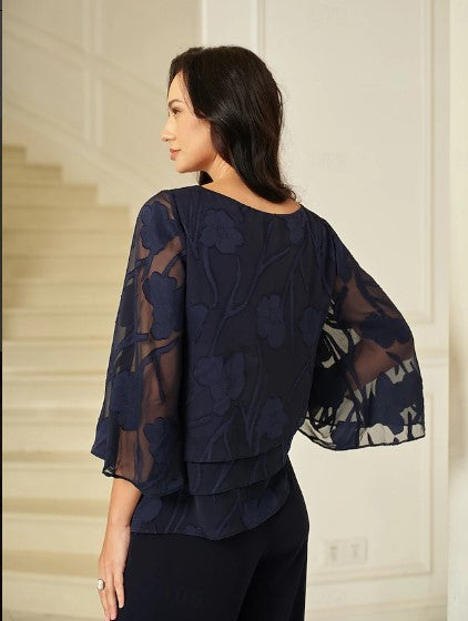 ELANORA – WOMEN’S LACE CHIFFON ELEGANT BLOUSE