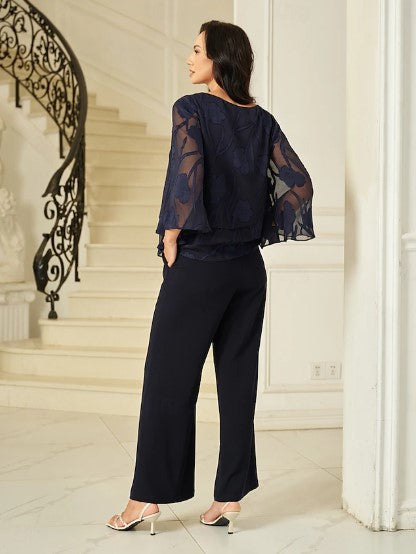 ELANORA – WOMEN’S LACE CHIFFON ELEGANT BLOUSE