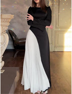 NOIRIVA – WOMEN’S COLOR BLOCK MAXI DRESS