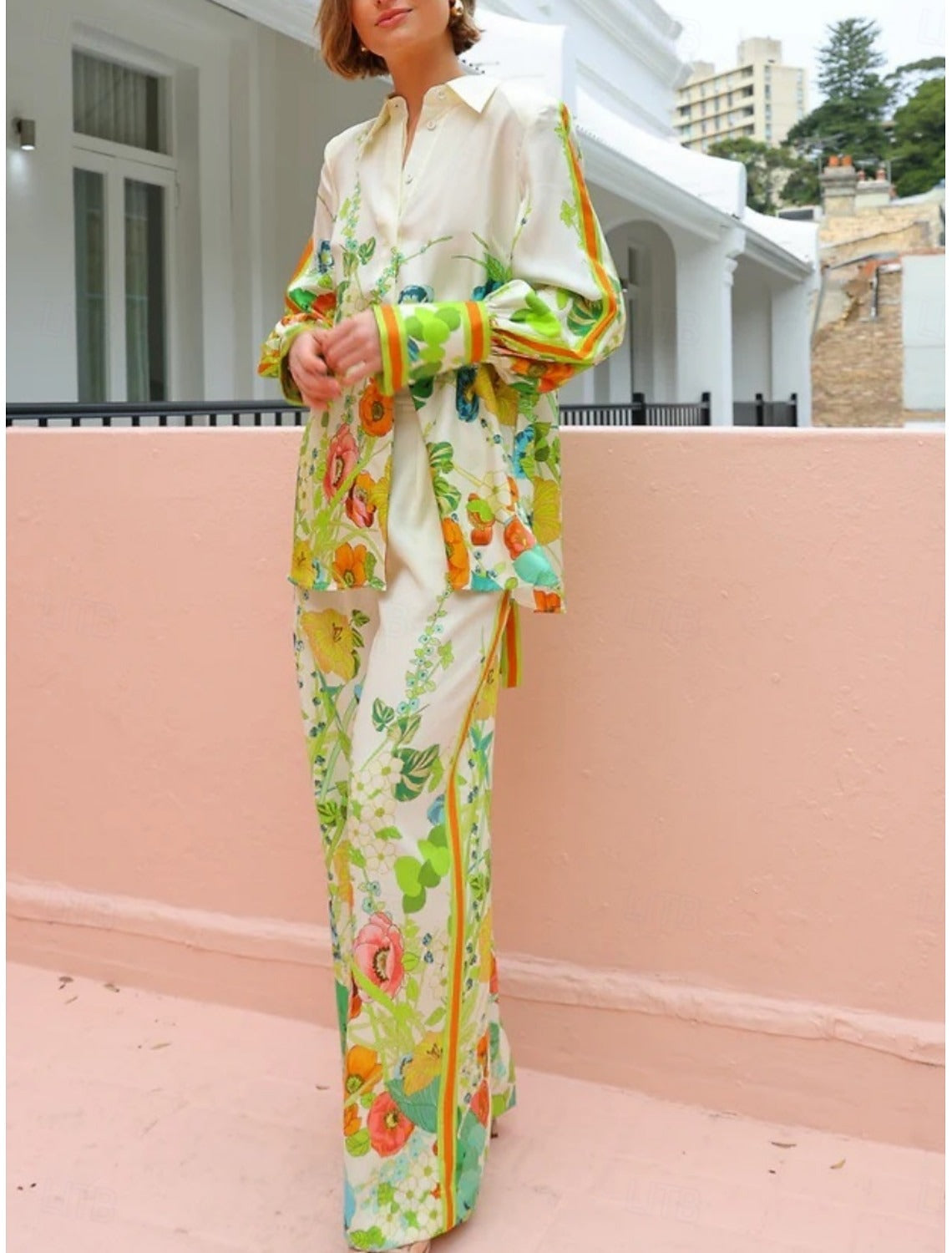 ALVÉRA – WOMEN’S SHIRT & WIDE LEG PANTS SET