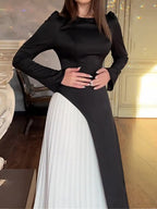 NOIRIVA – WOMEN’S COLOR BLOCK MAXI DRESS