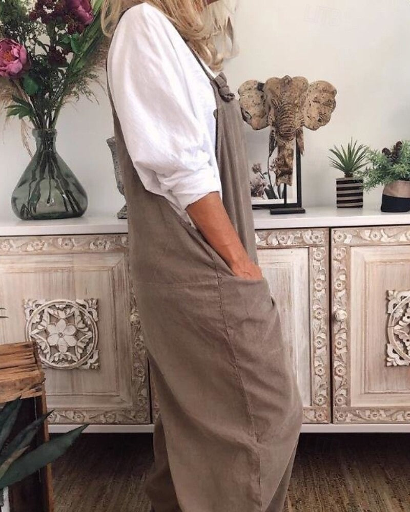 CALÉRIA – WOMEN’S COTTON LINEN STREET JUMPSUIT