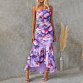 VELAROSE – WOMEN’S ONE SHOULDER FLORAL MIDI DRESS