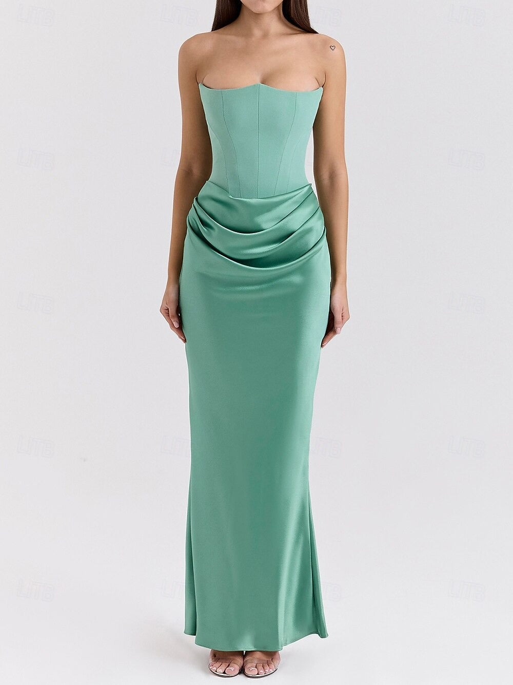 AVÉRIELA – WOMEN’S STRAPLESS CORSET MAXI DRESS