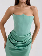 AVÉRIELA – WOMEN’S STRAPLESS CORSET MAXI DRESS