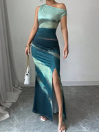 EMERALIA – WOMEN’S OMBRE SHEATH MAXI DRESS