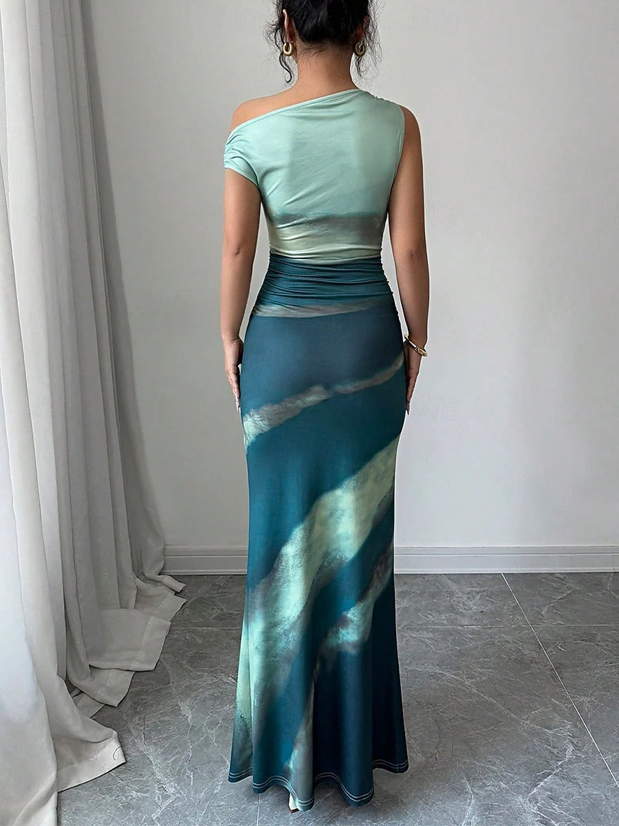 EMERALIA – WOMEN’S OMBRE SHEATH MAXI DRESS