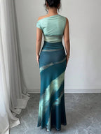 EMERALIA – WOMEN’S OMBRE SHEATH MAXI DRESS