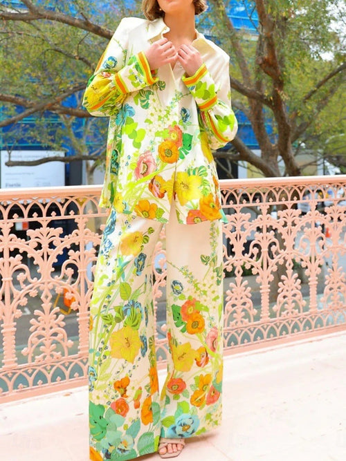 ALVÉRA – WOMEN’S SHIRT & WIDE LEG PANTS SET