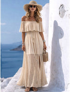 ELVÉRA – WOMEN’S OFF-SHOULDER A-LINE MAXI DRESS