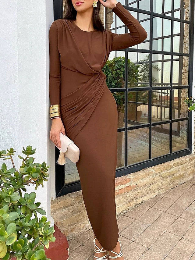 AURELIS – WOMEN’S LONG SLEEVE BODYCON MAXI DRESS